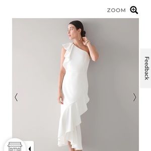 White House Black Market (WHBM) Midi Ruffle Dress